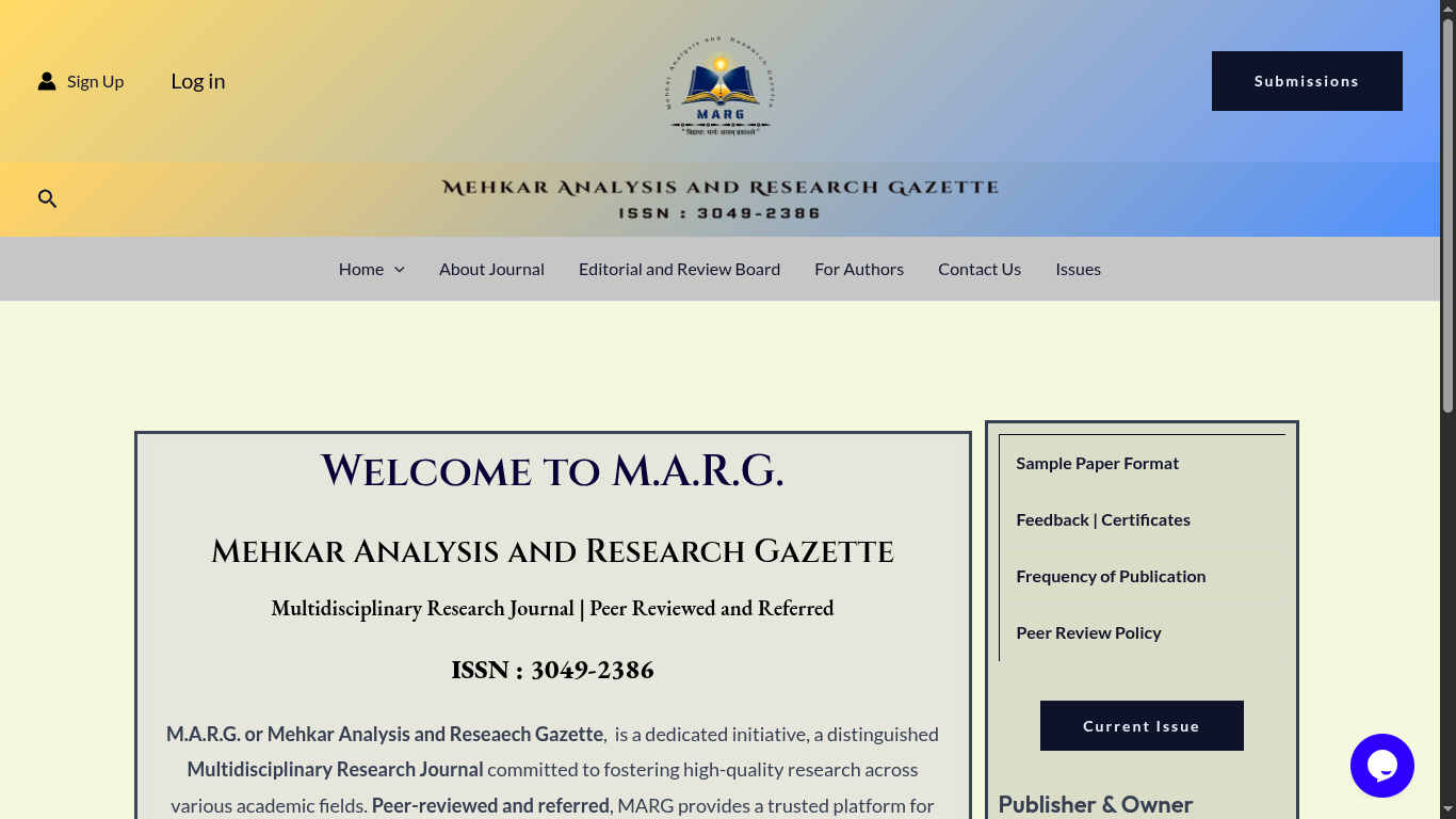 MARG Website preview image
